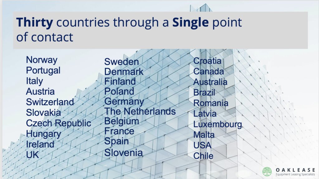 Europe's leading equipment leasing broker Oaklease
